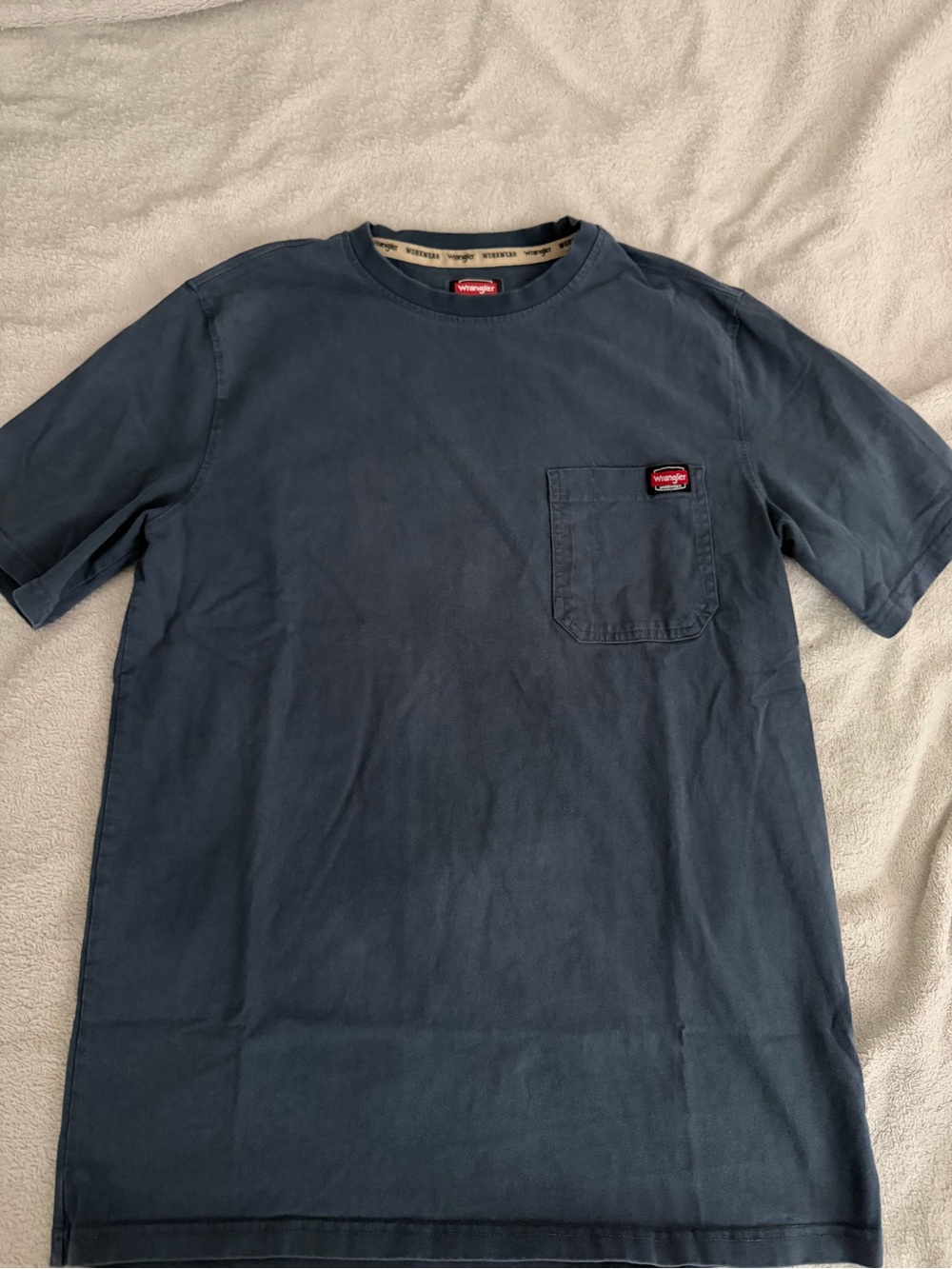 Wrangler Navy Short-Sleeve Tee with Chest Pocket